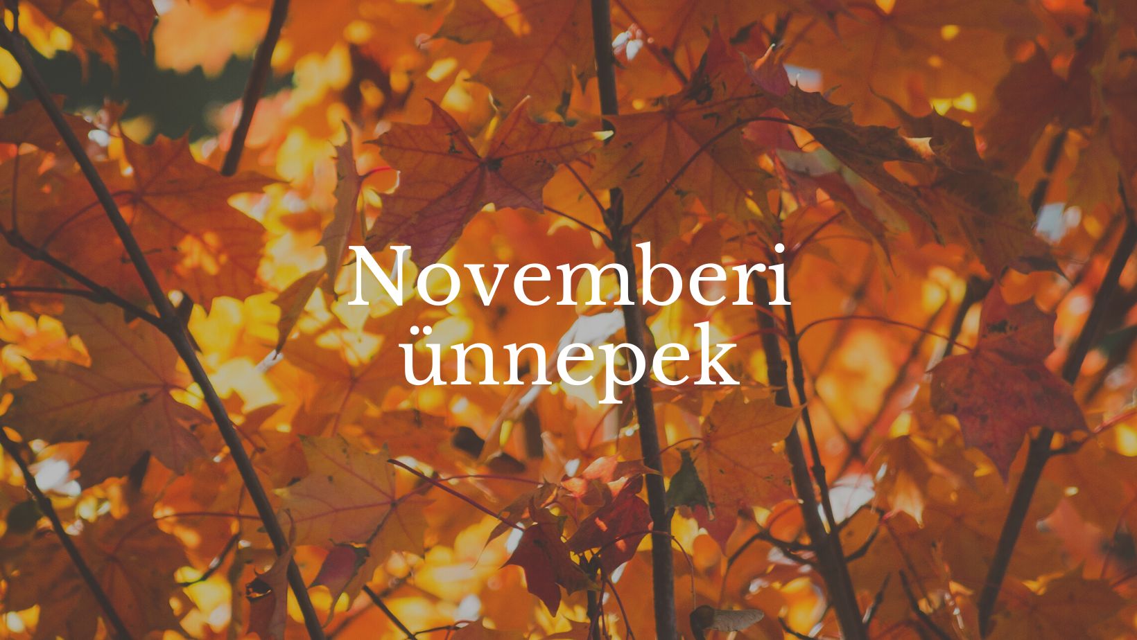 Novemberi ünnepek és jeles napok
